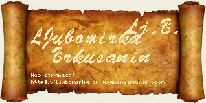 LJubomirka Brkušanin vizit kartica